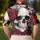 Gothic Skull And Crimson Roses For Dark Romantic Streetwear Looks Men's Polo Shirt - 5