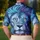 Blue Flame Lion Head Streetwear For Beach Trips, Music Festivals And Weekend Outings Men's Polo Shirt - 5