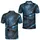 Electric Blue Lightning Skull Dark Fantasy Metal Streetwear For Gothic Festival Fans Men's Polo Shirt - 2