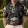 Dark Gothic Skull Allover Style For Casual Nights And Alternative Men Men's Polo Shirt - 4