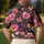 Dark Floral Garden Blooms For Evening Parties, Garden Weddings And Fashion Lovers Men's Polo Shirt - 5