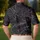 Black Eastern Dragon Engraving For Dark Streetwear, Festivals And Mythic Style Fans Men's Polo Shirt - 5