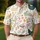 Scandinavian Folk Art Rabbits Chicks And Hens For Spring Picnics And Garden Days Men's Polo Shirt - 4
