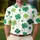 Four-Leaf Clover Emerald Green Lucky St Patrick's Day Beach Vacation Wear for Men Men's Polo Shirt - 4