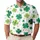 Four-Leaf Clover Emerald Green Lucky St Patrick's Day Beach Vacation Wear for Men Men's Polo Shirt - 1