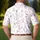 Gray Botanical Leaf Motif For Refined Casual Wear, Resort Days, And Office Style Men's Polo Shirt - 4