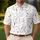 Gray Botanical Leaf Motif For Refined Casual Wear, Resort Days, And Office Style Men's Polo Shirt - 2