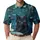 Black Cat In Water Lily Pond Scene For Moonlit Garden Evenings And Cat Lovers Alike Men's Polo Shirt - 1