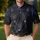 Black Wolf Amber Eyes Midnight Blue Casual Night Out Style For Wildlife Lovers Men's Polo Shirt - 4