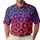 Blue Red Leopard Spots Casual Resort Wear For Men Men's Polo Shirt - 1