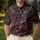 Black Eastern Dragon Red Flames Gothic Streetwear for Dark Fantasy Fans Men's Polo Shirt - 4
