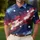 Patriotic Abstract Flag Stars for Independence Day Celebrations and Everyday Men's Wear Men's Polo Shirt - 4