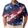 Patriotic Abstract Flag Stars for Independence Day Celebrations and Everyday Men's Wear Men's Polo Shirt - 1