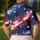 Patriotic Abstract Flag Stars for Independence Day Celebrations and Everyday Men's Wear Men's Polo Shirt - 5