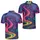Vibrant Psychedelic Marble Swirls for Beach Parties and Festival Style for Men Men's Polo Shirt - 2