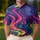 Vibrant Psychedelic Marble Swirls for Beach Parties and Festival Style for Men Men's Polo Shirt - 4
