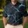 Electric Cyan Obsidian Fissures For Summer Nightlife Streetwear And Techwear Men Men's Polo Shirt - 4