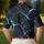 Electric Cyan Obsidian Fissures For Summer Nightlife Streetwear And Techwear Men Men's Polo Shirt - 5