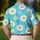 Turquoise Oxeye Daisy Botanical Golf Resort And Summer Vacation Casual Wear For Men Men's Polo Shirt - 5