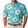 Turquoise Oxeye Daisy Botanical Golf Resort And Summer Vacation Casual Wear For Men Men's Polo Shirt - 1