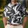 Monochrome Graffiti Brush Strokes On Charcoal Black For Urban Streetwear Style Lovers Men's Polo Shirt - 4