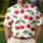 Hand-Drawn Red Cherries And Green Leaves For Summer Beach Dates And Casual Wear Men Men's Polo Shirt - 4