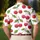 Hand-Drawn Red Cherries And Green Leaves For Summer Beach Dates And Casual Wear Men Men's Polo Shirt - 5