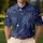 Navy Fireworks And Red White Stars For Fourth Of July Celebrations Men's Polo Shirt - 4