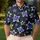 Royal Blue And White Stars On Charcoal For Casual Dates, Beach Trips And Everyday Wear Men's Polo Shirt - 4