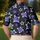 Royal Blue And White Stars On Charcoal For Casual Dates, Beach Trips And Everyday Wear Men's Polo Shirt - 5