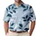 Blue Teal Botanical Leaf Motif For Beach Vacations, Resort Wear And Casual Dates Men's Polo Shirt - 1