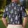 Gray Evergreen Trees And Stars For Winter Casual Outings And Holiday Gatherings Men's Polo Shirt - 5
