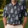 Gray Evergreen Trees And Stars For Winter Casual Outings And Holiday Gatherings Men's Polo Shirt - 4