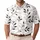 Black Botanical Leaf Branch Motif For Resort Travel And Elevated Casual Mens Style Men's Polo Shirt - 1