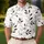 Black Botanical Leaf Branch Motif For Resort Travel And Elevated Casual Mens Style Men's Polo Shirt - 4