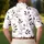 Black Botanical Leaf Branch Motif For Resort Travel And Elevated Casual Mens Style Men's Polo Shirt - 5