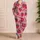 Strawberry Blossom Pink Fruit Motif for Cozy Bedtime and Relaxed Women’s Lounging Satin Pajamas Set - 4