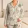 Cute Sage Green Rabbit and Carrot Motifs for Spring Summer Relaxing at Home Women Satin Pajamas Set - 1