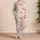 Vintage Cottage Garden Florals for Cozy Summer Lounging Women Satin Pajamas Set - 4