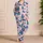 Sky Blue Butterfly Beauty Motif For Relaxing Evening And Bridal Shower Gifts For Women Satin Pajamas Set - 4
