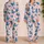 Sky Blue Butterfly Beauty Motif For Relaxing Evening And Bridal Shower Gifts For Women Satin Pajamas Set - 2