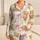 Cute Teddy Bears With Pink Bows and Hearts for Cozy Spring Summer Nights for Women Satin Pajamas Set - 1