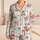 Pink Cherry And Bow Stripe Spring Sleepwear For Women Satin Pajamas Set - 1