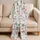 Pink Cherry And Bow Stripe Spring Sleepwear For Women Satin Pajamas Set - 5