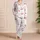 Blush Pink Cherries And Honey Gold Bows For Cozy Spring Lounging At Home For Women Satin Pajamas Set - 4