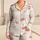 Blush Pink Cherries And Honey Gold Bows For Cozy Spring Lounging At Home For Women Satin Pajamas Set - 1