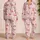 Pink Flamingos With Black Hearts For Women's Cozy Nights, Lounging And Gift Giving Satin Pajamas Set - 2
