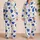 Cobalt Blue Hand-Drawn Hearts for Romantic Lounging and Valentine Gifts for Women Satin Pajamas Set - 2