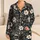 Ivory Garden Florals for Cozy Evenings and Romantic Cottagecore Home Style for Her Satin Pajamas Set - 1
