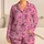 Black Ribbon Bows on Candy Pink for Cozy Nights, Bridal Gifts, and Women’s Lounge Style Satin Pajamas Set - 1